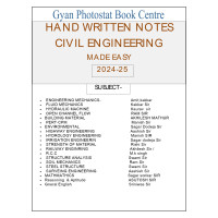 Civil Engineering Hand Written Class Notes GATE+ESE+PSU -2024-25 (Set books 20 )